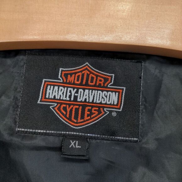 Harley-Davidson Men's Motorcycle Jacket XL Multicolor Cotton Lined Snap Closure - Picture 12 of 16